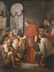 Saint Charles Borromée, archevêque de Milan, distribuant des aumônes aux pauvres, 1853